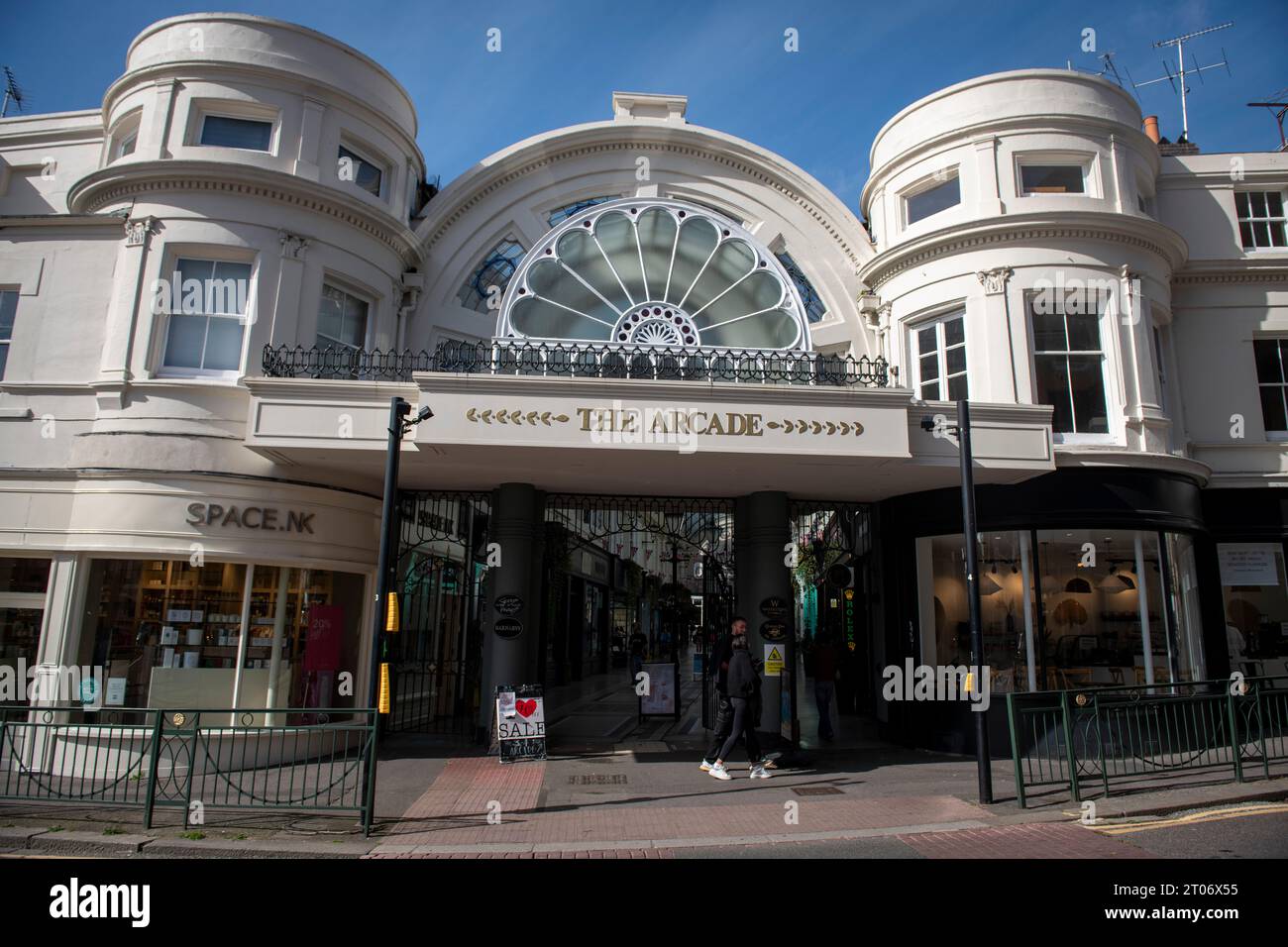 Die Arkade im Stadtzentrum von Bournemouth am 23. september Stockfoto