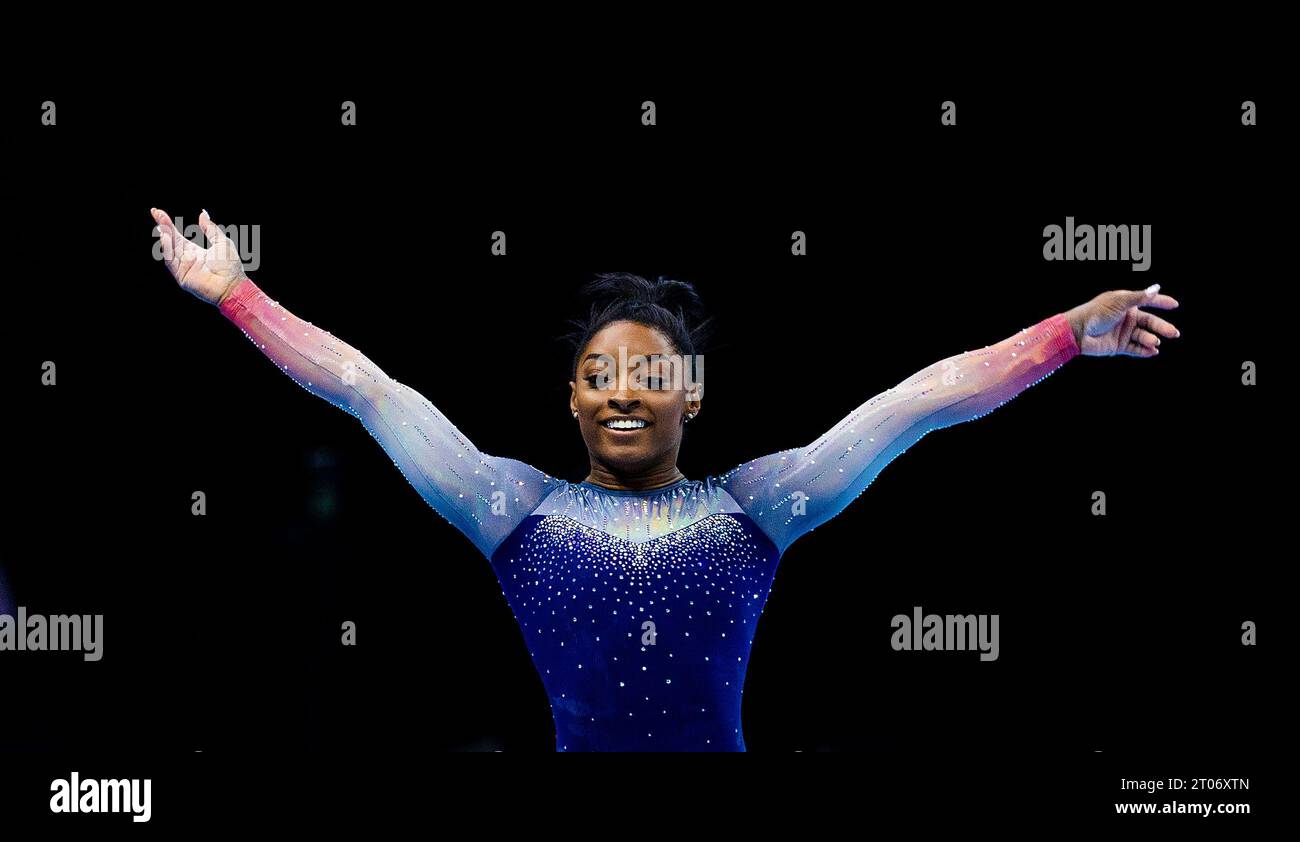 ANTWERPEN Turnerin Simone Biles im TeamFinale bei der Turnen