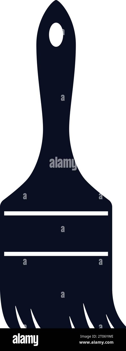 Pinselsymbol malt breiter Pinsel Werkzeug Vektor Illustration Symbol Stock Vektor