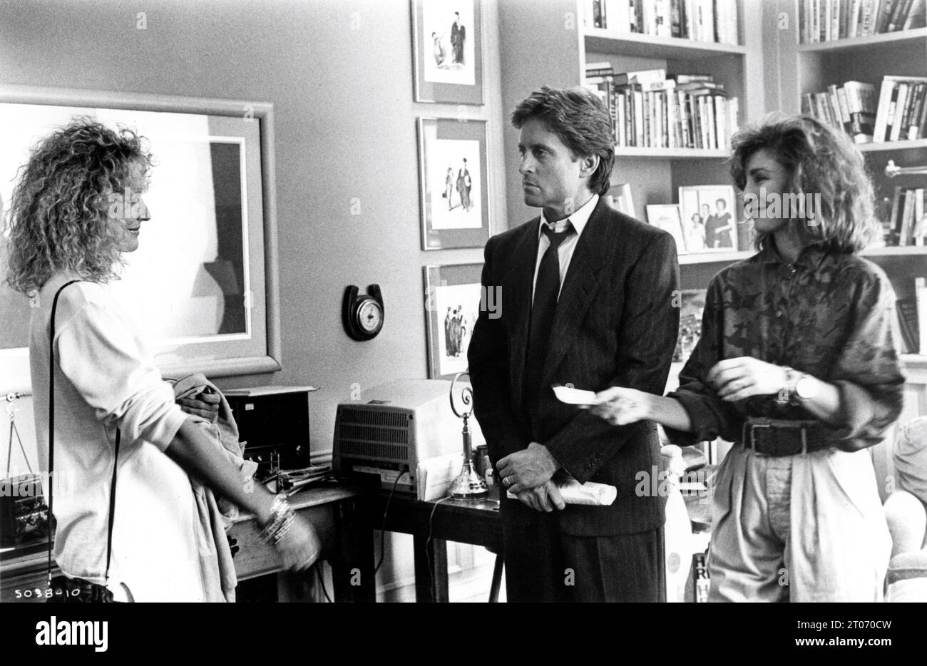 GLENN CLOSE MICHAEL DOUGLAS und ANNE ARCHER in FATAL ATTRACTION 1987 Regisseur ADRIAN LYNE Drehbuch James Dearden Musik Maurice Jarre Produzenten Stanley R. Jaffe und Sherry Lansing Paramount Pictures Stockfoto