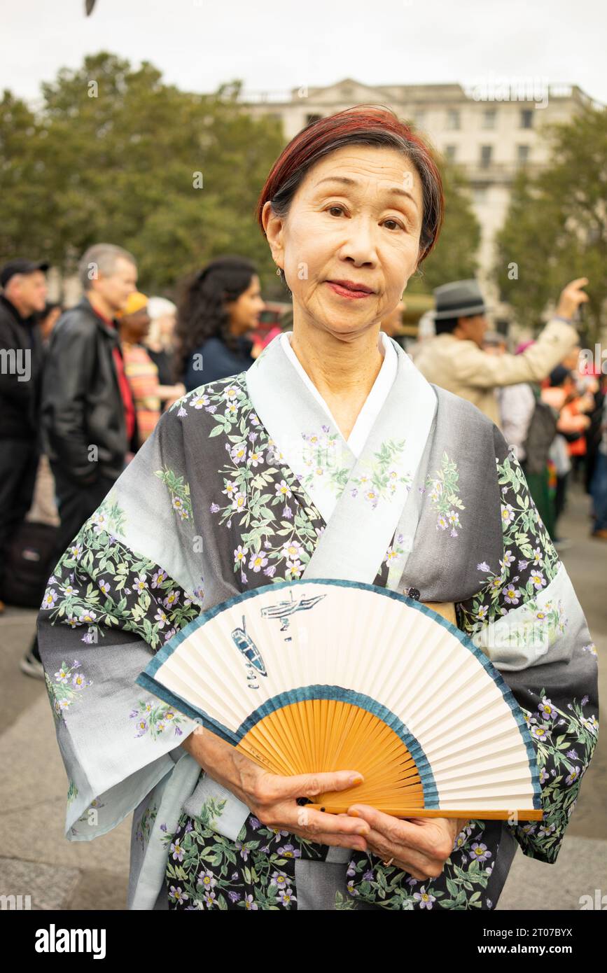 Japan Matsuri öffentliche Veranstaltung am Trafalgar Square, London, England, 2023. Stockfoto