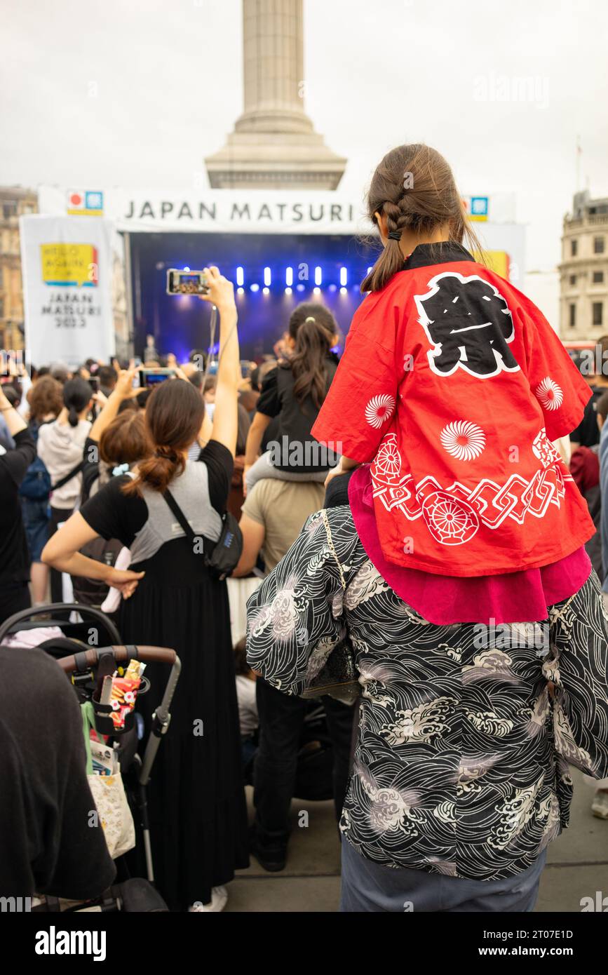 Japan Matsuri öffentliche Veranstaltung am Trafalgar Square, London, England, 2023. Stockfoto