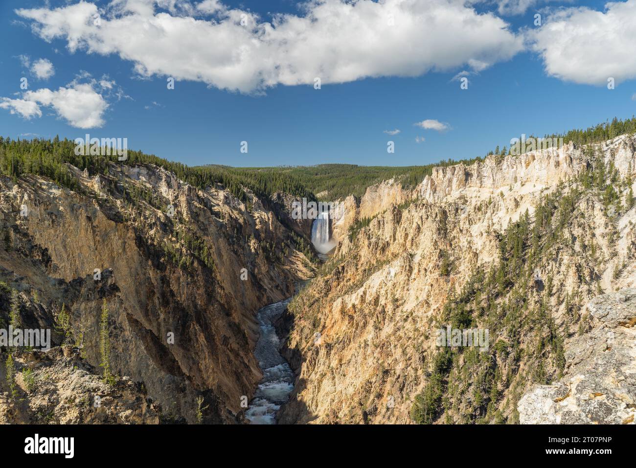 Malerischer Blick auf den Grand Canyon von Yellowstone vom Artist's Point Stockfoto
