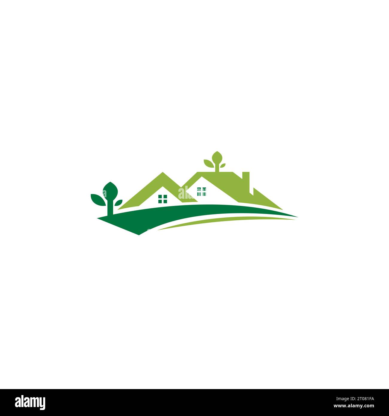 Green House-Logo-Vorlage. Real Estate Logo Stock Vektor