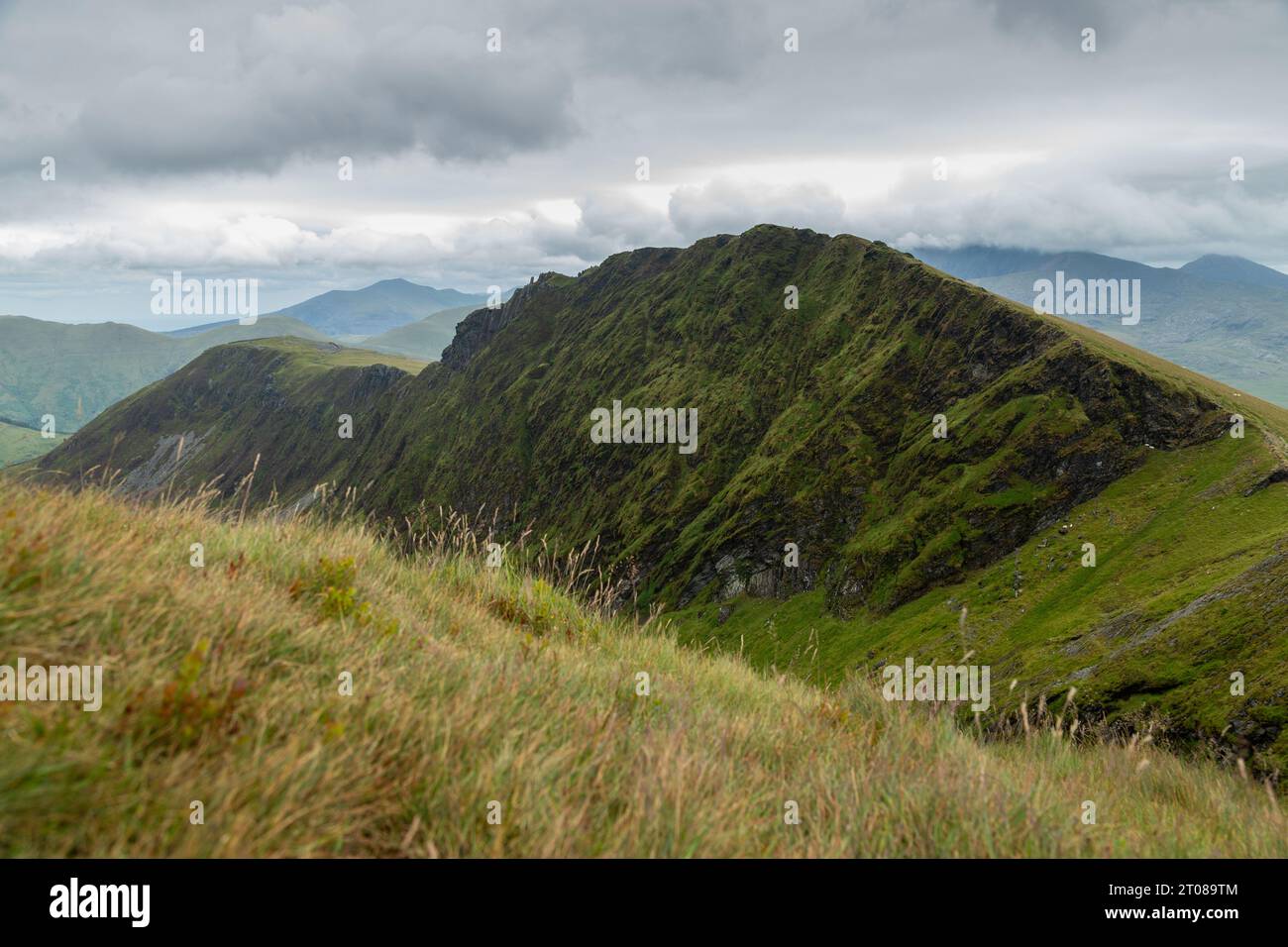 Der Nantlle Ridge auf Y Garn in Snowdonia, Wales Stockfoto