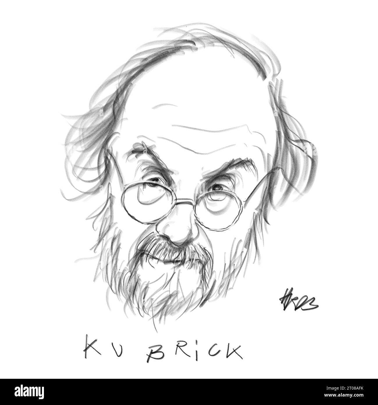 Porträt von Stanley Kubrick Stockfoto