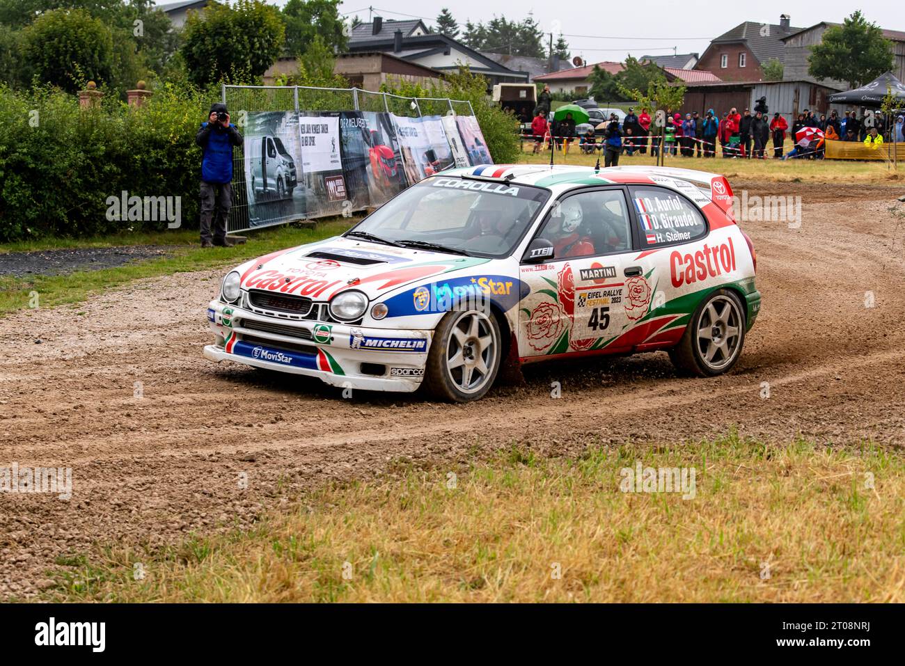 ADAC Eifel Rallye Festival 2023, Toyota Corolla WRC, Vulkaneifel, Eifel, Rheinland-Pfalz, Deutschland Stockfoto