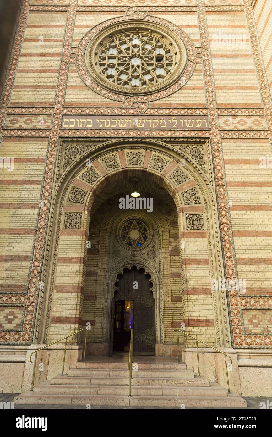 Große Synagoge in der Dohany Street in Budapest Stockfoto