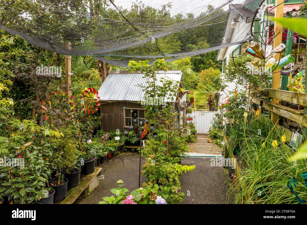 Chimney Rock, North Carolina, USA - 11. Herbst 2023: Ein interessantes Einkaufserlebnis in diesem Geschäft, wo man Haus- und Gartendekor kaufen und planen kann Stockfoto