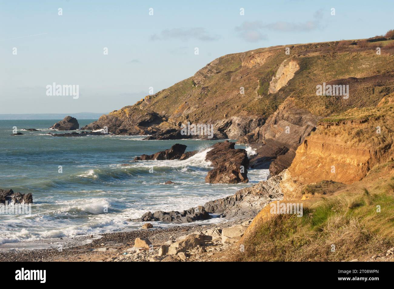 Dollar Cove, Gunwalloe, Cornwall, Großbritannien - John Gollop Stockfoto