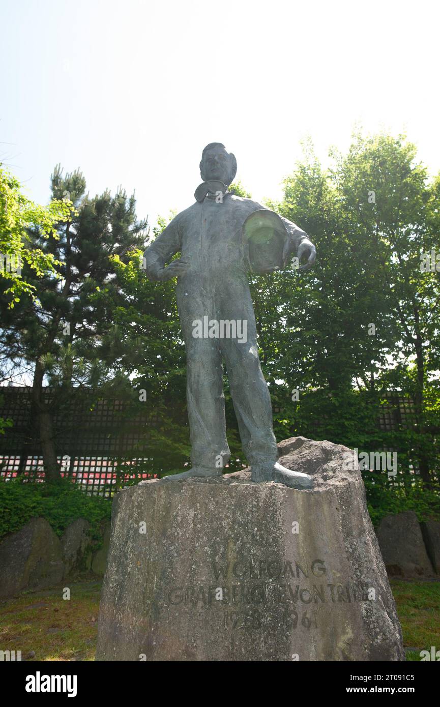 Statue von Wolfgang Graf Berghe von Trips Formel 1 Grand Prix von Deutschland auf dem Nürburgring, Deutschland am 06.07.2013 Stockfoto