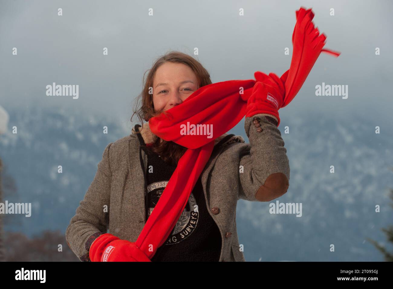 Laura Dahlmeier Biathletin, Privataufnahme in Garmisch - Partenkirchen, Deutschland am 20.02.2013 Stockfoto