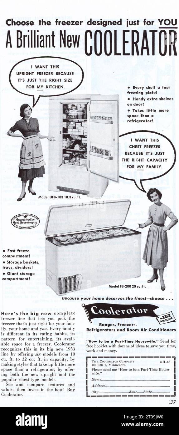 Jahrgang April 1953 Ausgabe des Magazins „Good Housekeeping“, USA Stockfoto