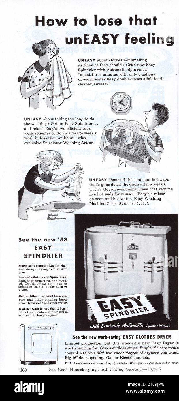 Jahrgang April 1953 Ausgabe des Magazins „Good Housekeeping“, USA Stockfoto