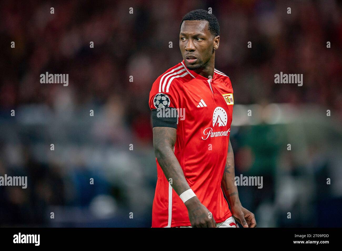 Sheraldo Becker (1. FC Union Berlin, #27) UEFA Champions League: 1. FC Union Berlin gegen Sporting Braga, Olympiastadion, Berlin, 03.10.2023 Stockfoto