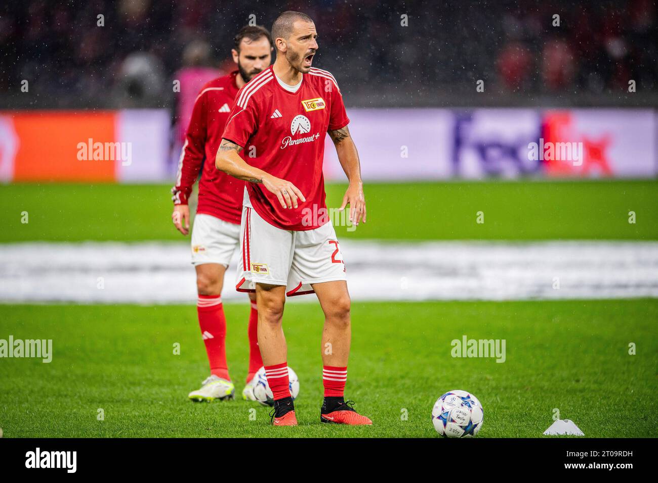 Leonardo Bonucci (1. FC Union Berlin, #23) UEFA Champions Leaguel: 1. FC Union Berlin gegen Sporting Braga, Olympiastadion, Berlin, 03.10.2023 Stockfoto
