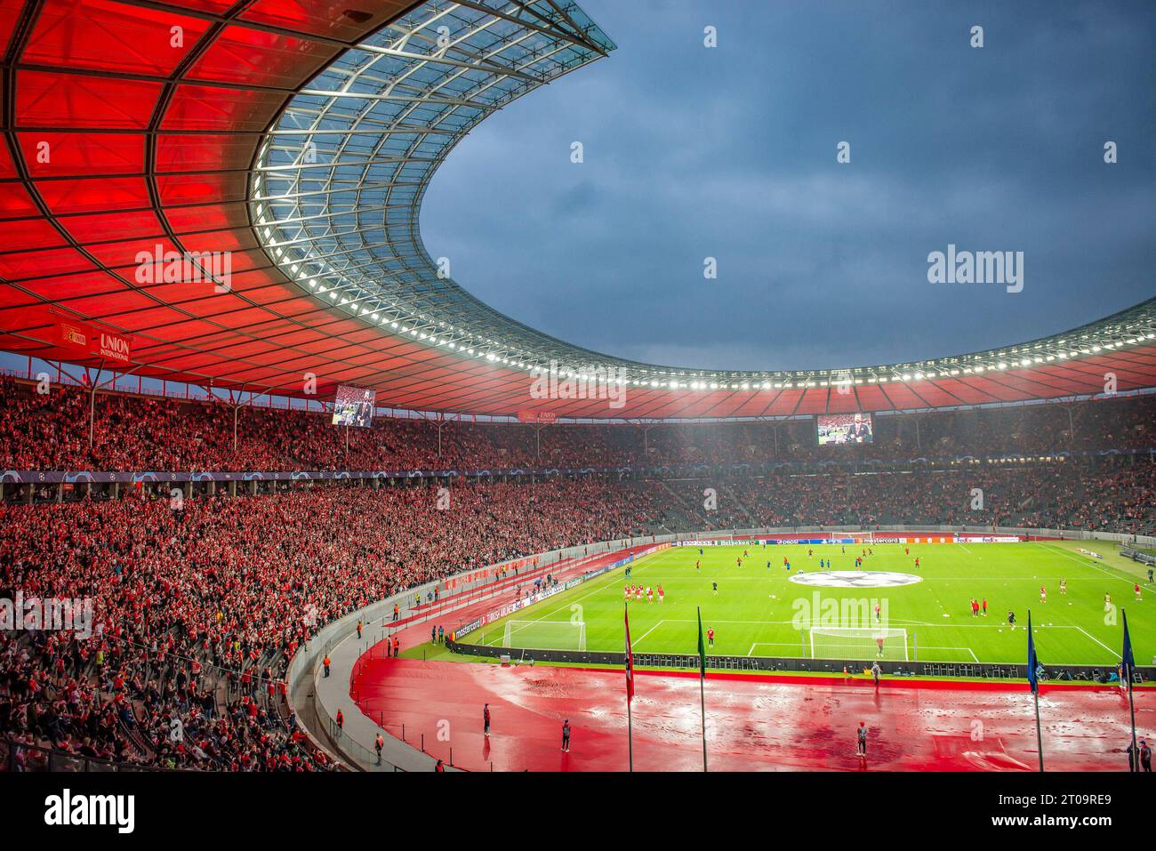 Olympiastadion vor der Spiel UEFA Champions League: 1. FC Union Berlin gegen Sporting Braga, Olympiastadion, Berlin, 03.10.2023 Stockfoto