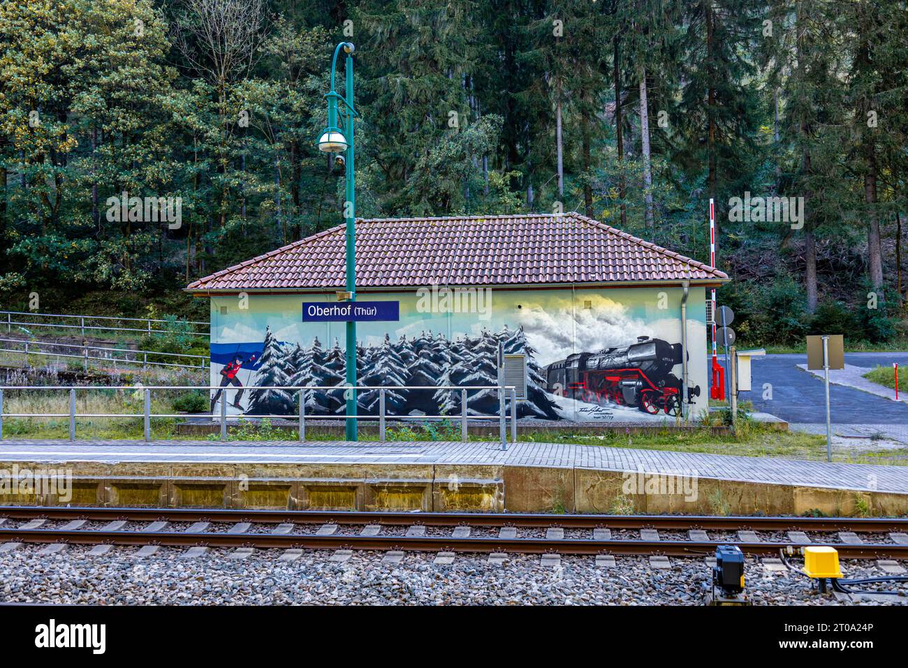 Schöne Herbstwanderung durch den Sternengrund zwischen Zella-Mehlis und Oberhof im Thüringer Wald - Thüringen - Deutschland Stockfoto