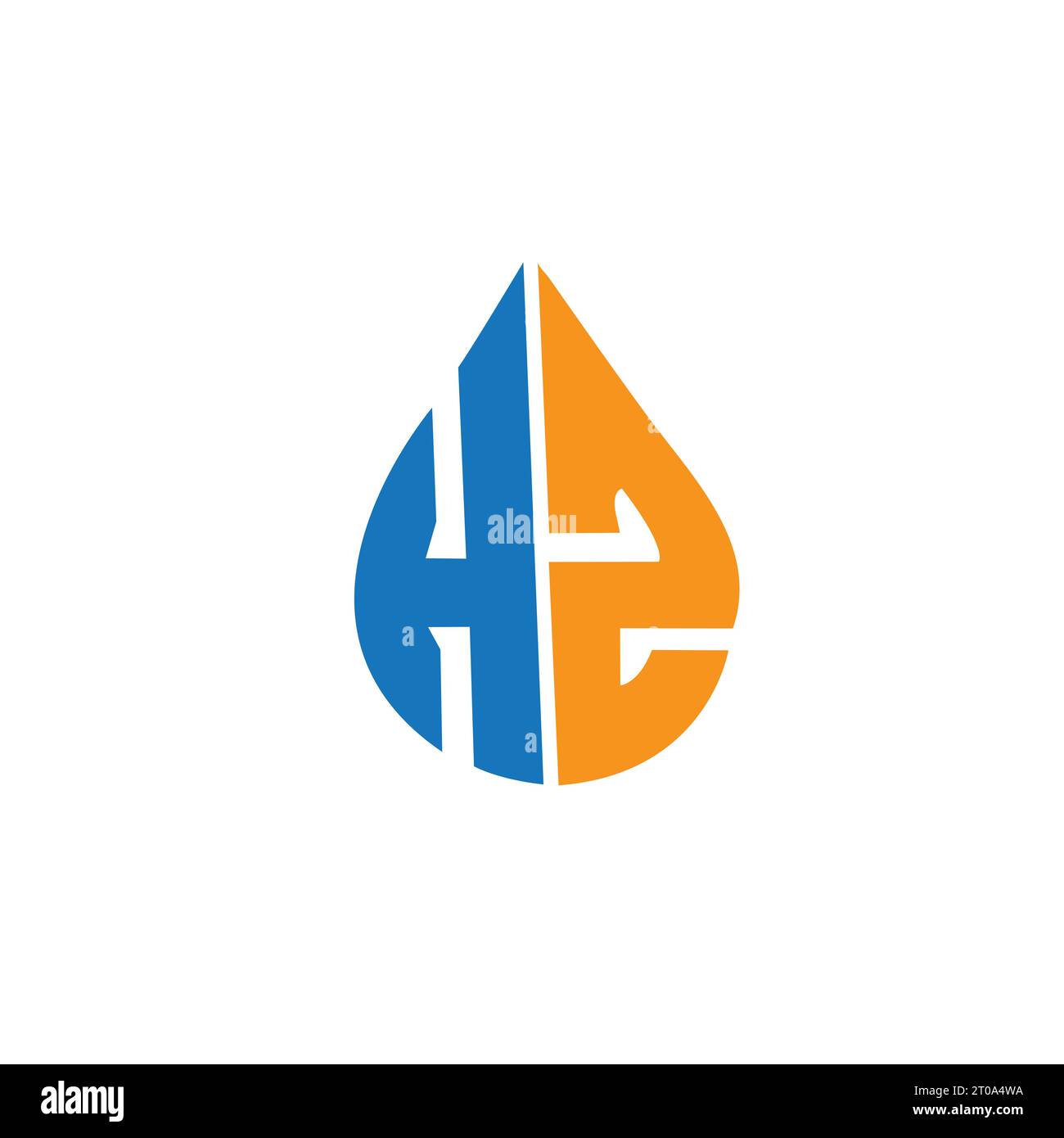 h2 2 2h ursprüngliche Vektorvorlage für Öl oder Gas oder Wasser-Logo Stock Vektor