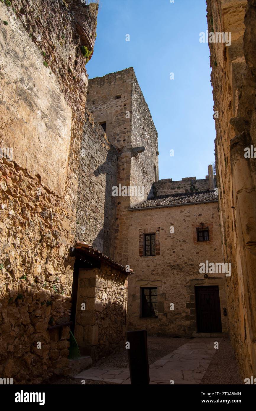 Innenraum del Castillo de Pedraza Stockfoto