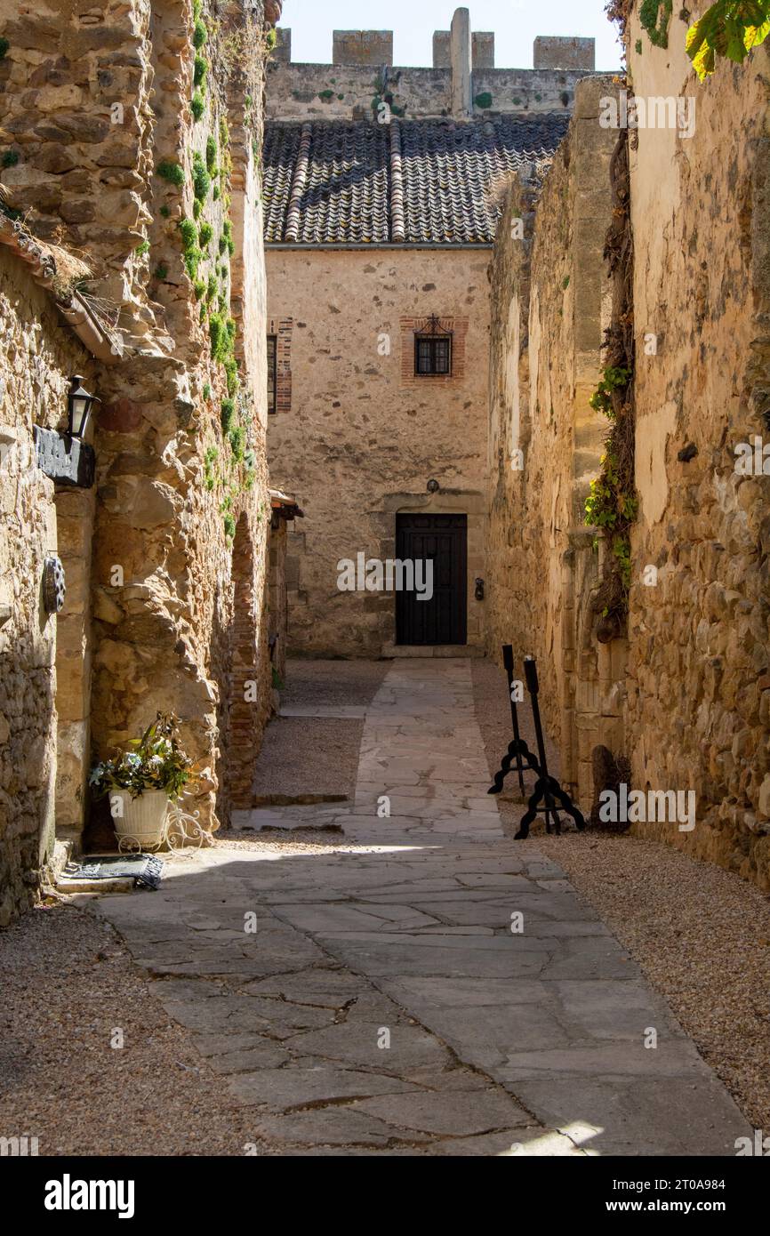 Innenraum del Castillo de Pedraza Stockfoto