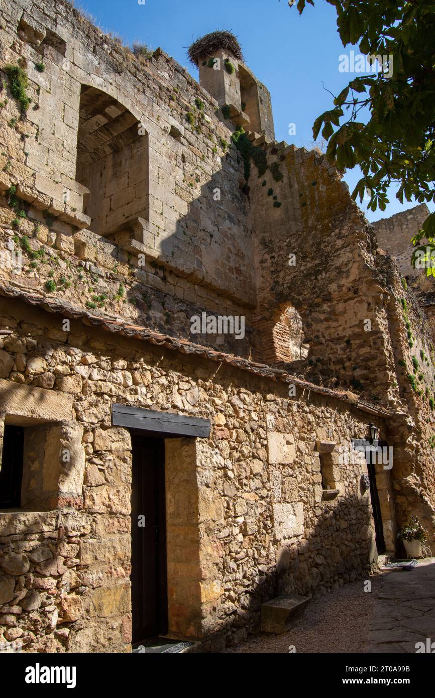 Innenraum del Castillo de Pedraza Stockfoto