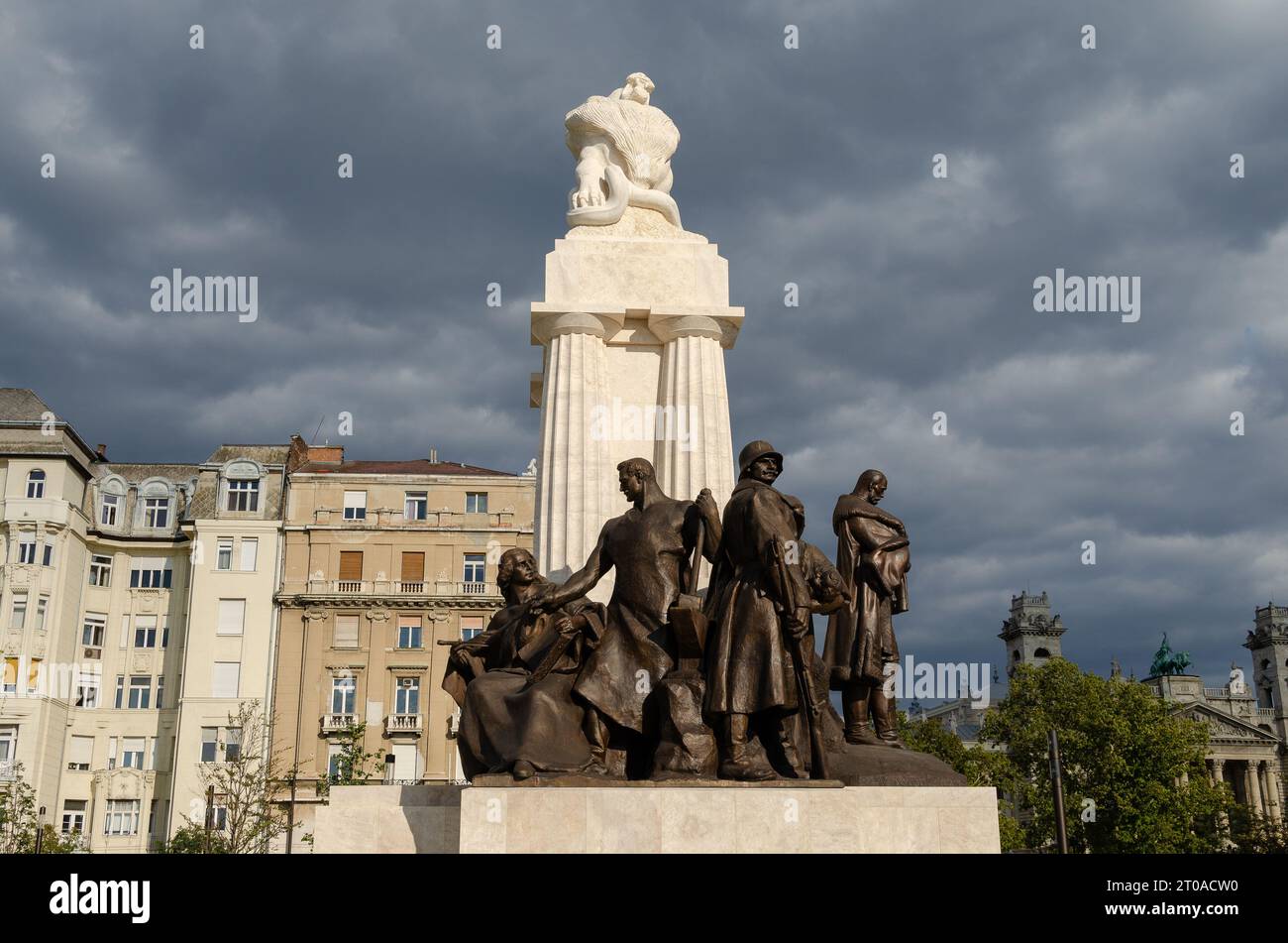 Statuen von budapest Stockfoto