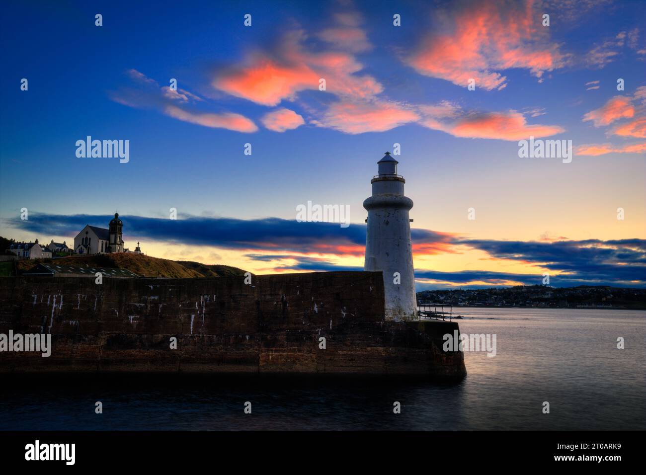 macduff Lighthouse aberdeenshire schottland. Stockfoto