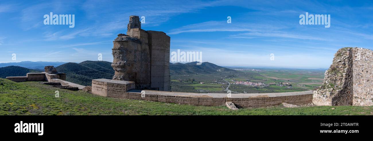 Die Alcazaba de Reina befindet sich in Extremadura Spanien Stockfoto