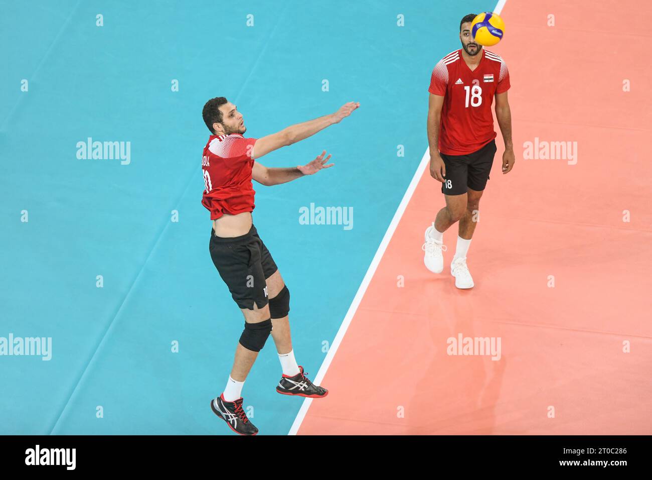 Mohamed Masoud, Ahmed Shafik (Ägypten). Volleyball-Weltmeisterschaft 2022. Stockfoto