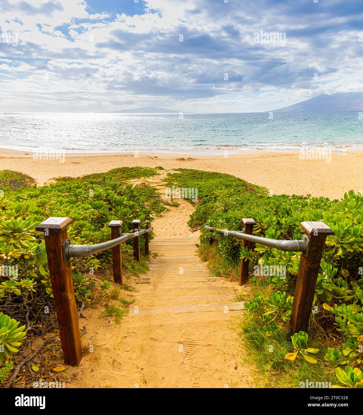 Weg nach Wailia Beach, Wailea, Maui, Hawaii, USA Stockfoto
