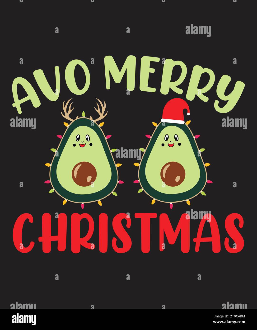 Happy Christmas T-Shirt Design Vektor. Für T-Shirt, Tassen, Aufkleber, Karten usw. verwenden Stock Vektor