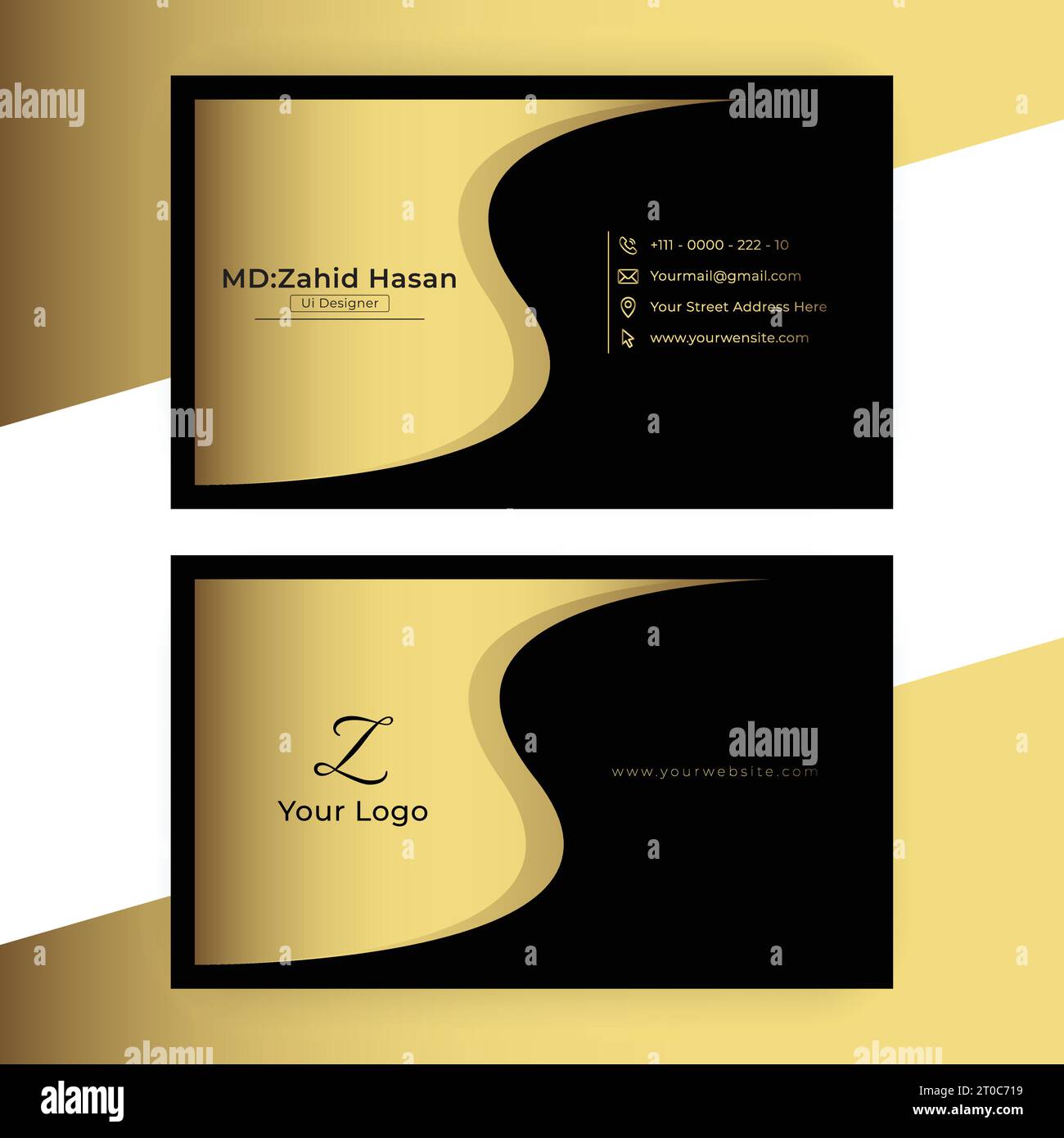Design Von Visitenkartenvorlagen Kreatives Business Design Einfaches Design Stock Vektor