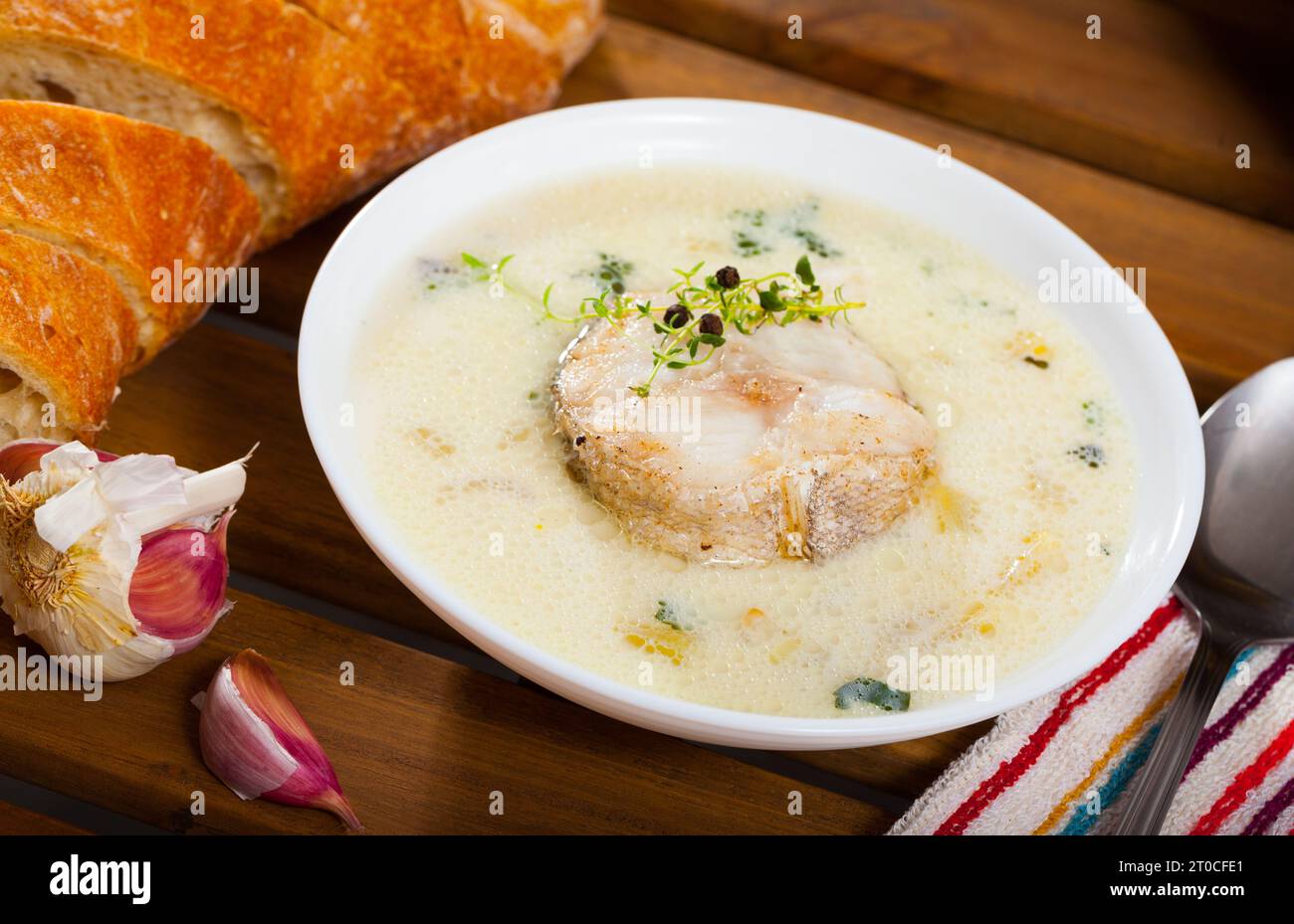 Schottische Cullen-Skinksuppe Stockfoto