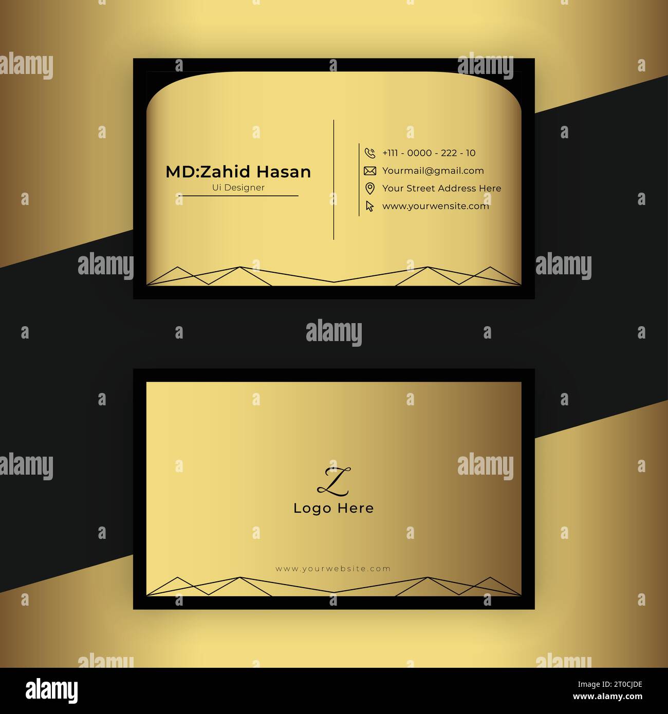 Design Von Visitenkartenvorlagen Kreatives Business Design Einfaches Design Stock Vektor