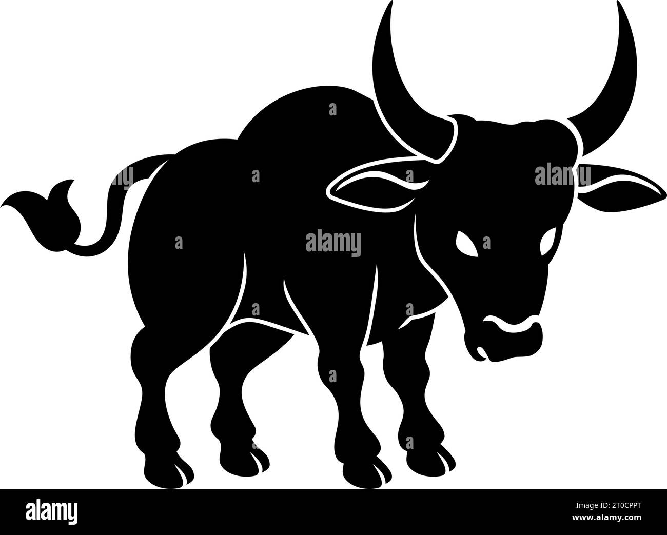 Ox Bull Chinesisches Sternzeichen Horoskop Tier Jahreszeichen Stock Vektor