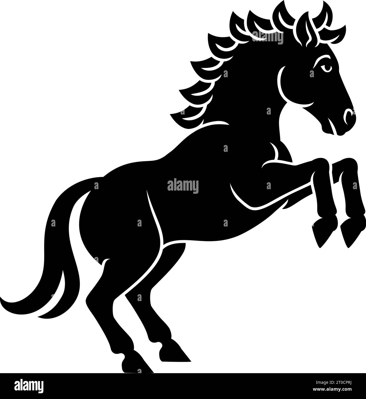 Pferd Chinesisches Sternzeichen Horoskop Tier Jahr Zeichen Stock Vektor