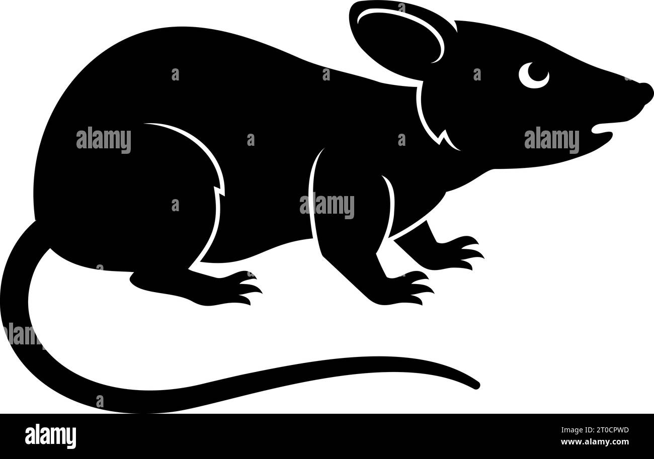 Ratte Chinesisches Sternzeichen Horoskop Tier Jahreszeichen Stock Vektor