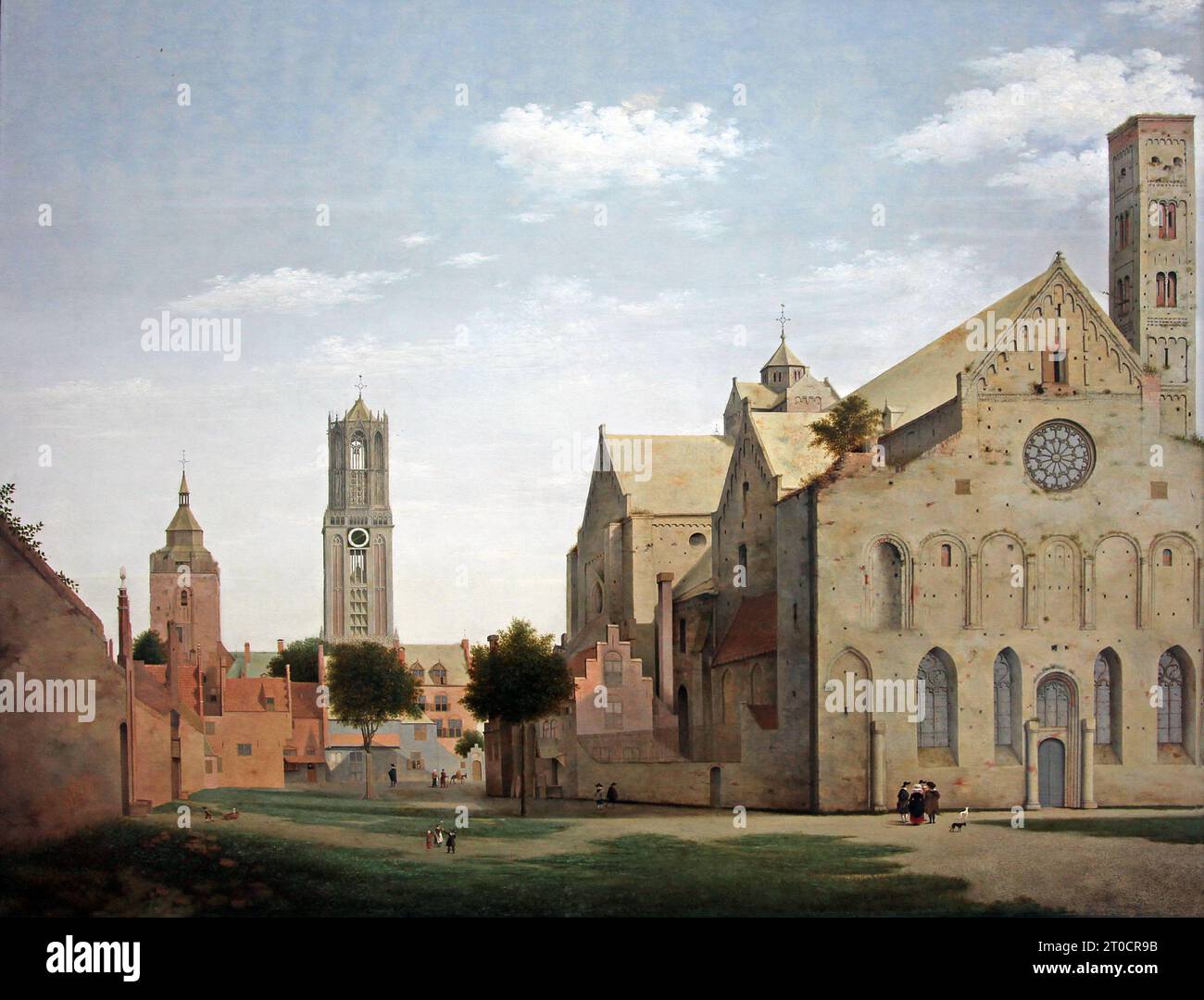 Blick auf die Marienkirche in Utrecht (1662) Pieter Jansz Saenredam (1597-1665) niederländischer Maler des Goldenen Zeitalters Stockfoto