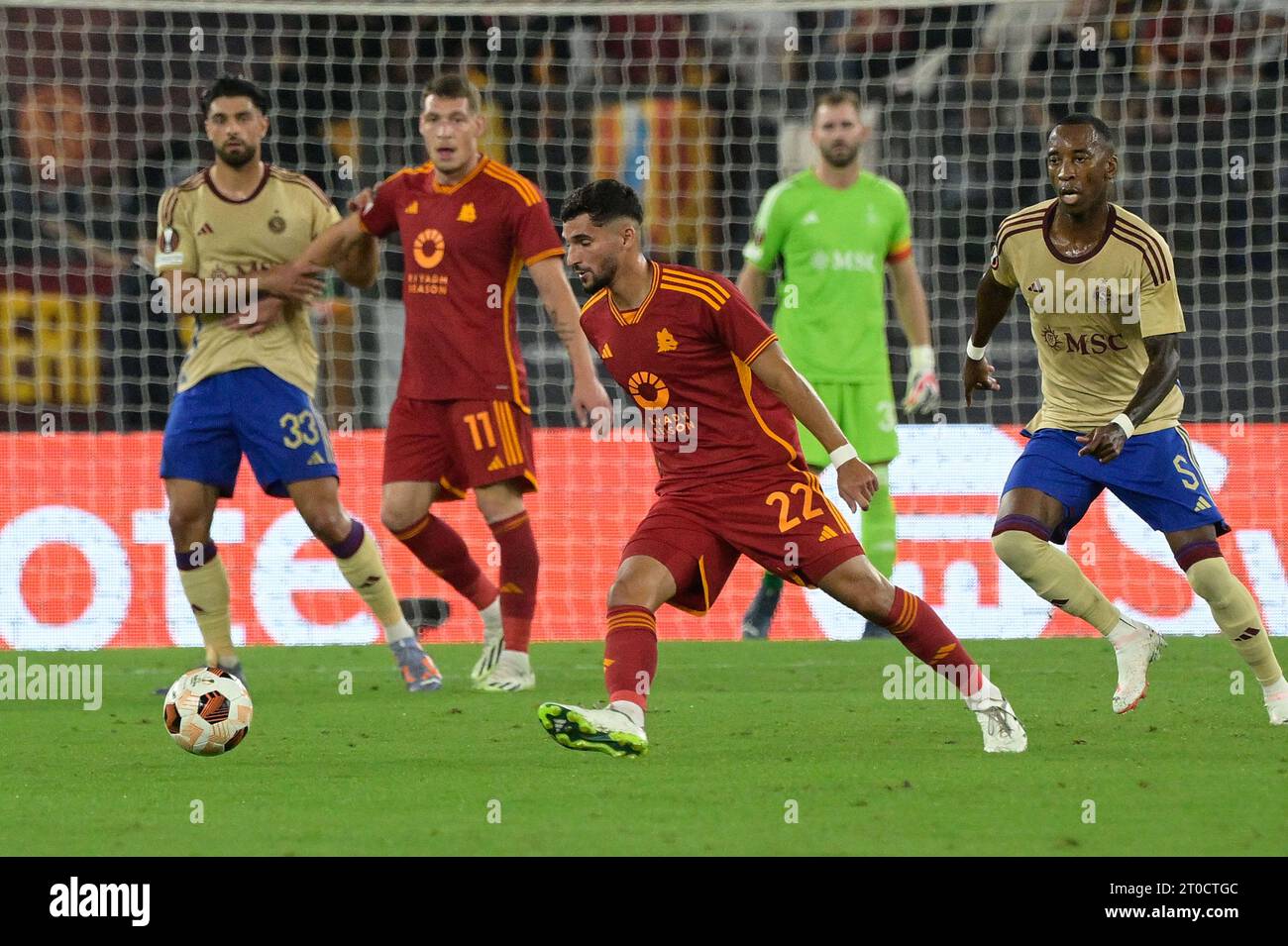 Rom, Italien. Oktober 2023. Houssem Aouar (AS Roma); während des