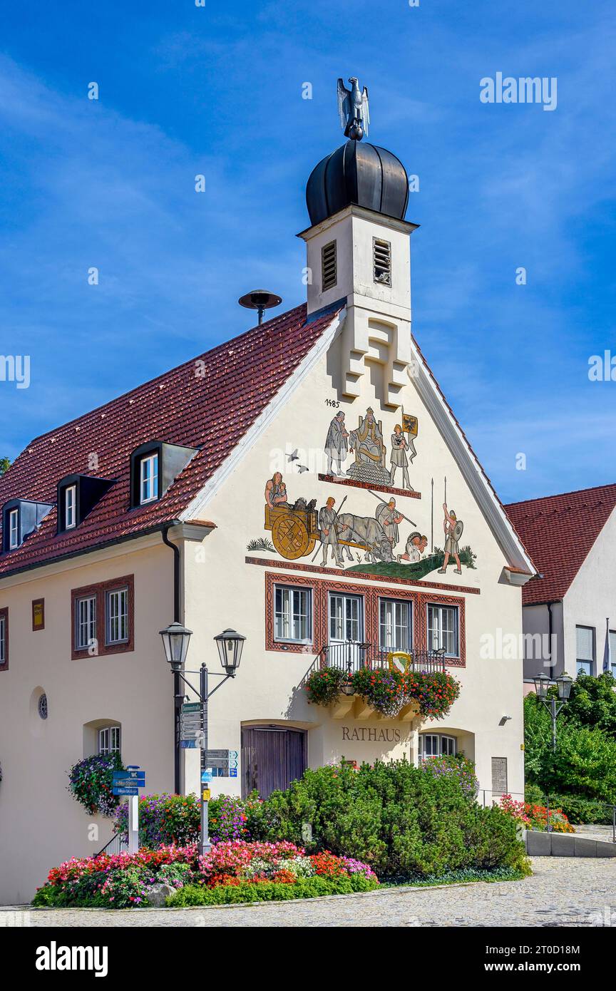 Das Rathaus, Bad Groenenbach, Bayern, Deutschland Stockfoto