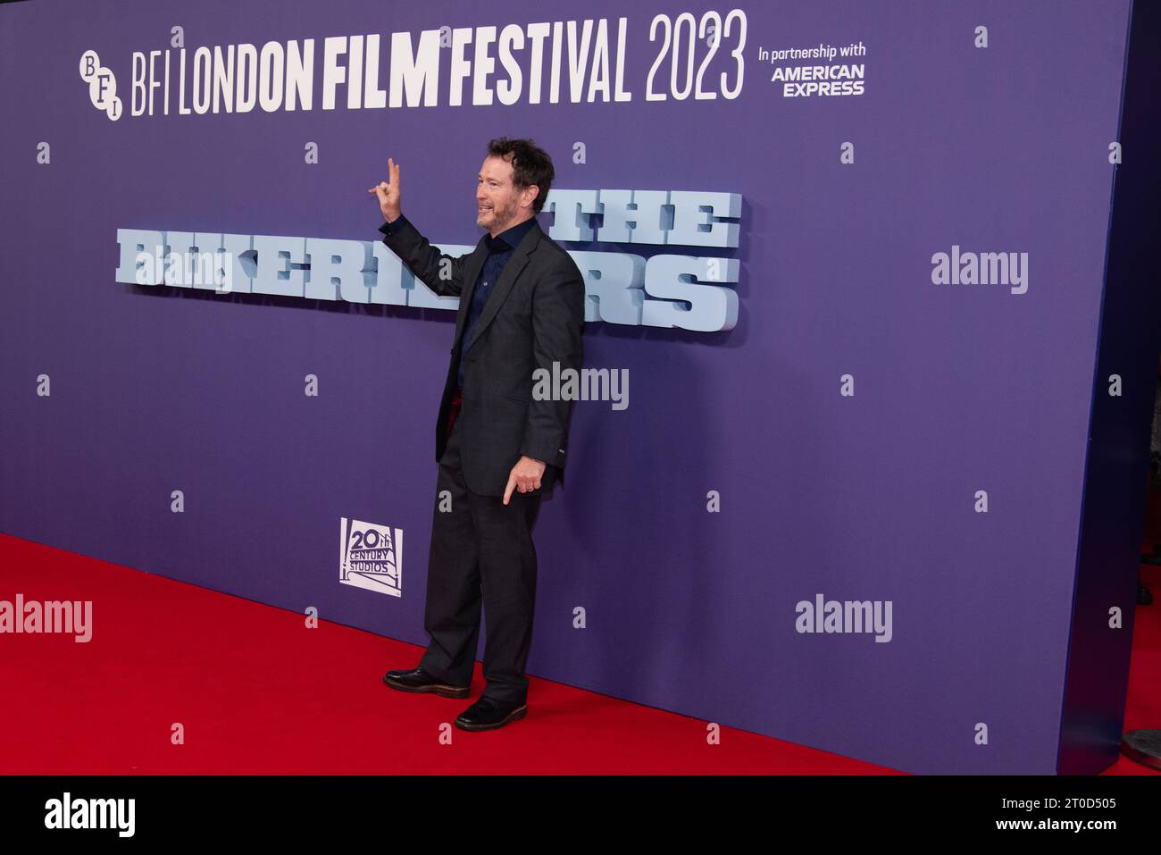 London, Großbritannien. Oktober 2023. Nick Moran nimmt an der Headline Gala der Bikeriders während des 67. BFI London Film Festival in der Royal Festival Hall Teil. (Foto: Loredana Sangiuliano/SOPA Images/SIPA USA) Credit: SIPA USA/Alamy Live News Stockfoto