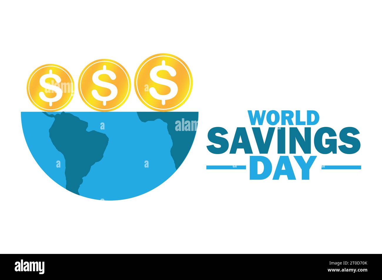 Illustration Zum Design Von Vektorvorlagen Für Den World Savings Day. Geeignet für Grußkarten, Poster und Banner Stock Vektor
