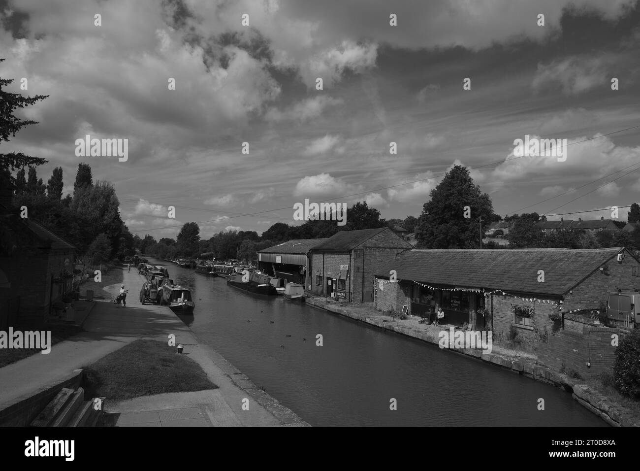 Braunston untere Verriegelung Stockfoto