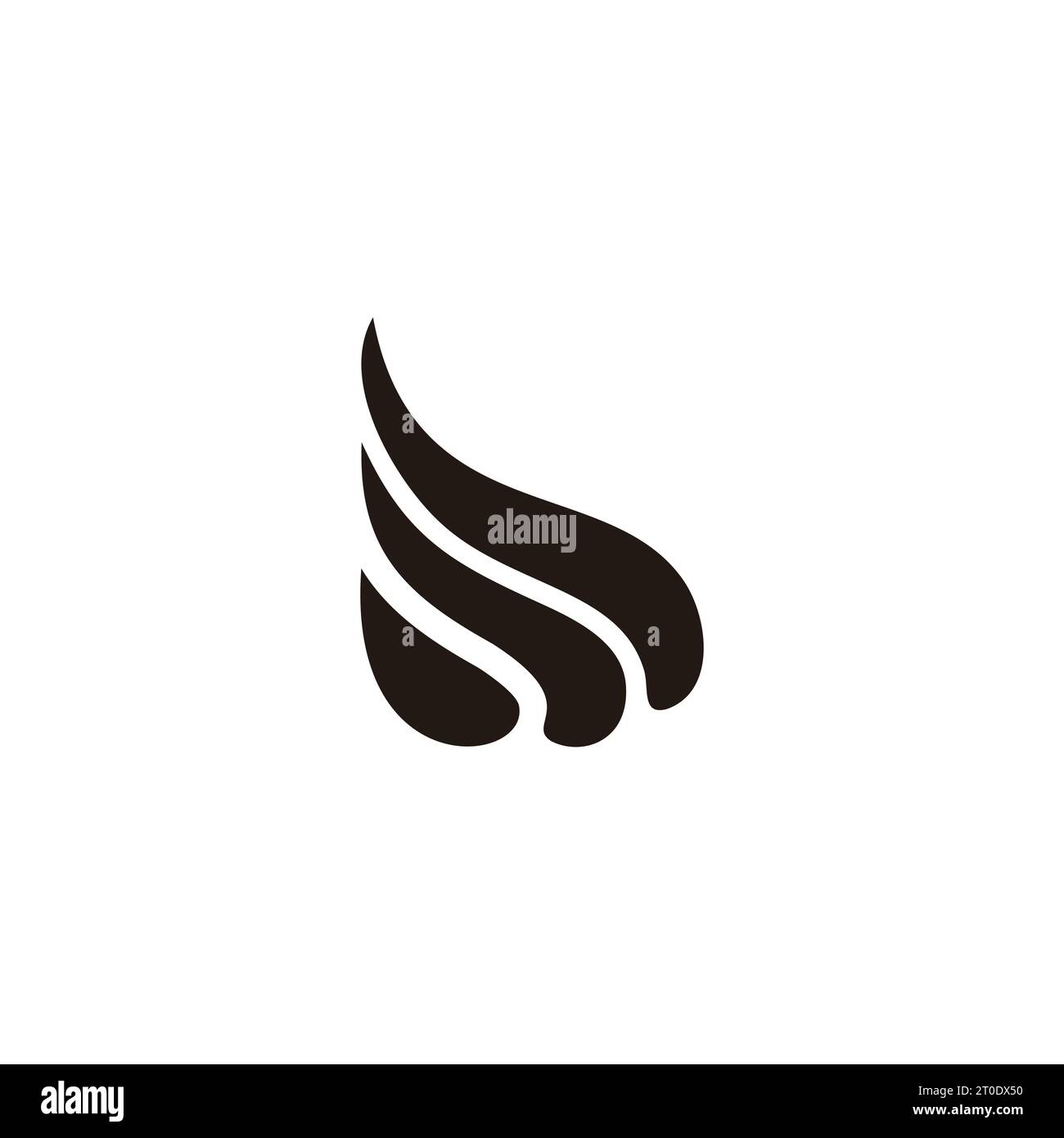 Buchstabe b Streifen Kurven einfacher Logo-Vektor Stock Vektor