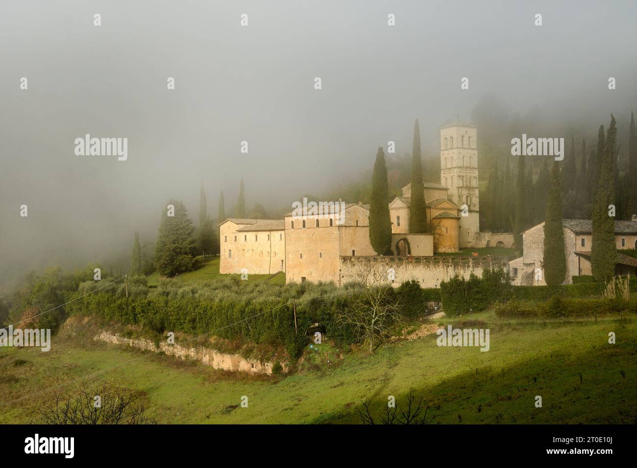 Ferentillo (Umbrien - TR), Abtei von San Pietro in Valle Stockfoto