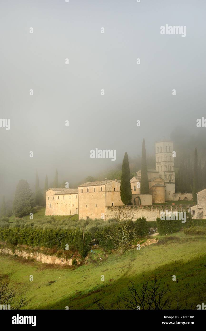 Ferentillo (Umbrien - TR), Abtei von San Pietro in Valle Stockfoto