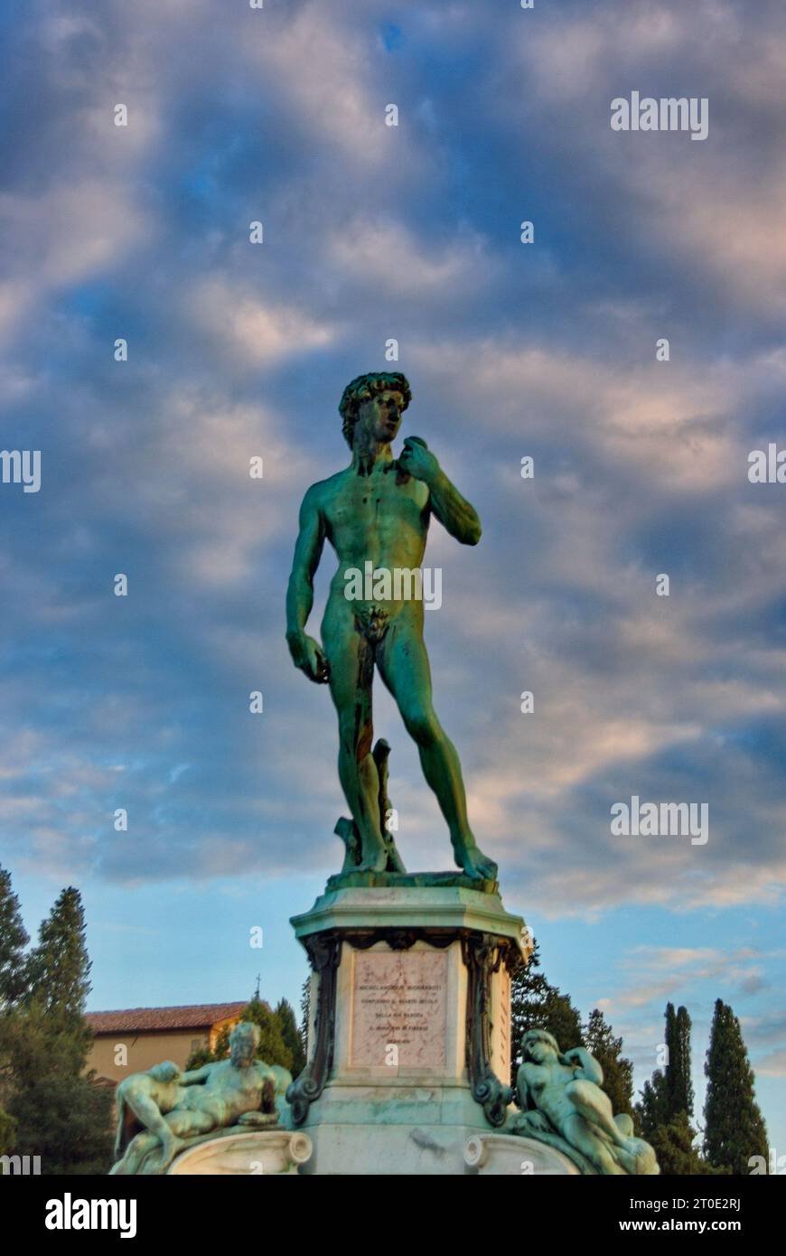 IL Davide di Piazzale Michelangelo Stockfoto