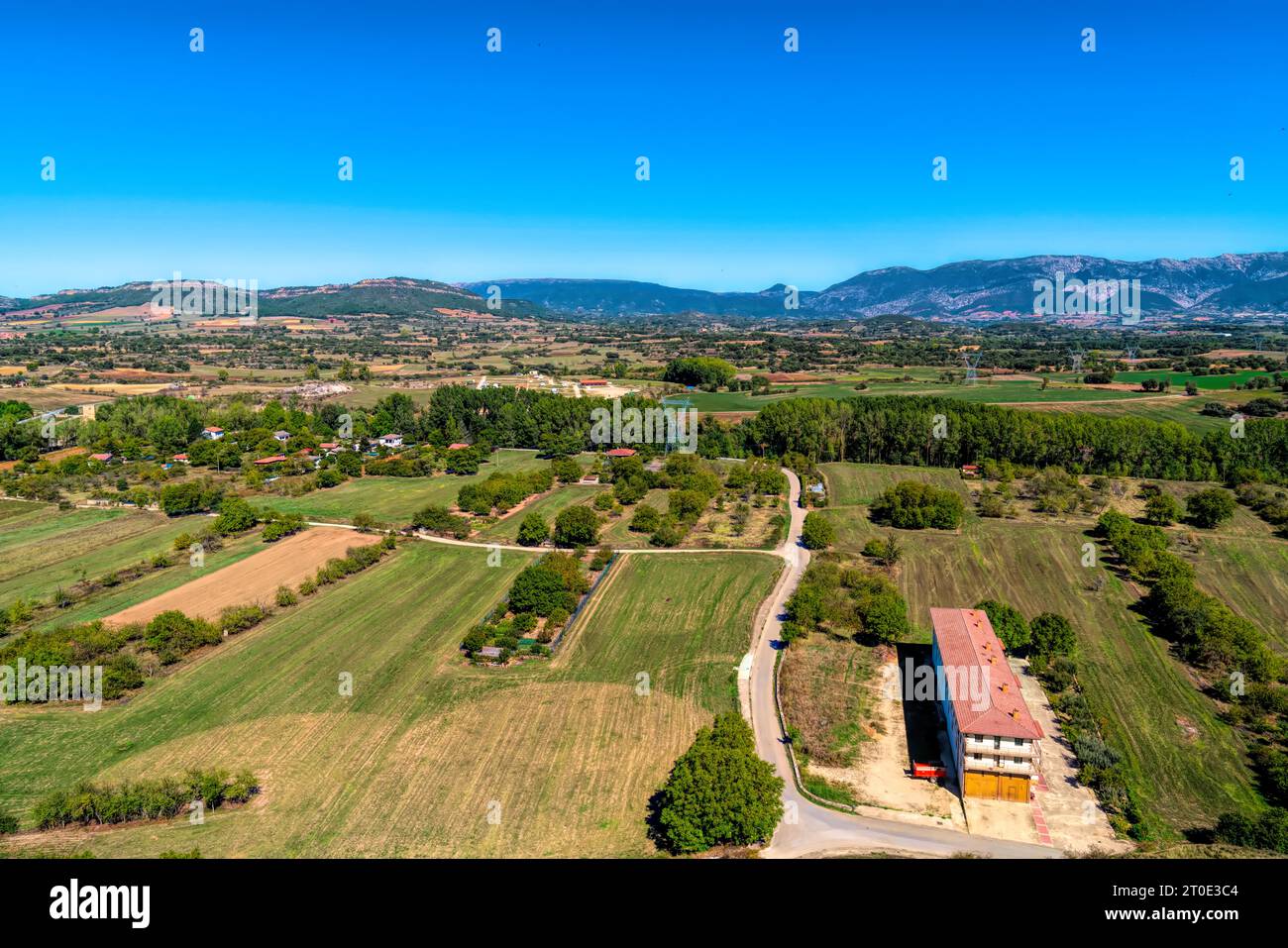 Spanische Landschaft Blick auf Frias, Burgos Provinz Kastilien und Leon, Spanien Stockfoto