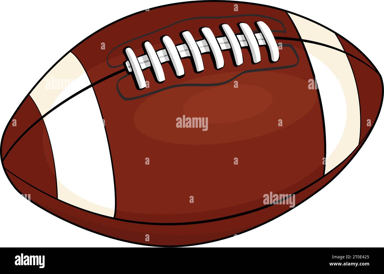 American Football oder Rugby Ball. Cartoonvektor auf transparentem Hintergrund Stock Vektor